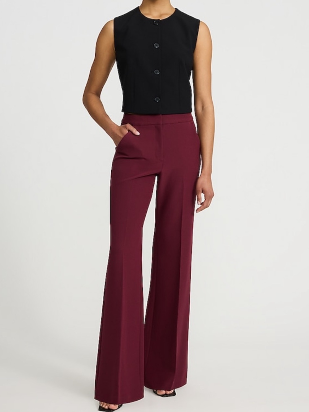 Express Editor High Waisted Trouser Flare Pant